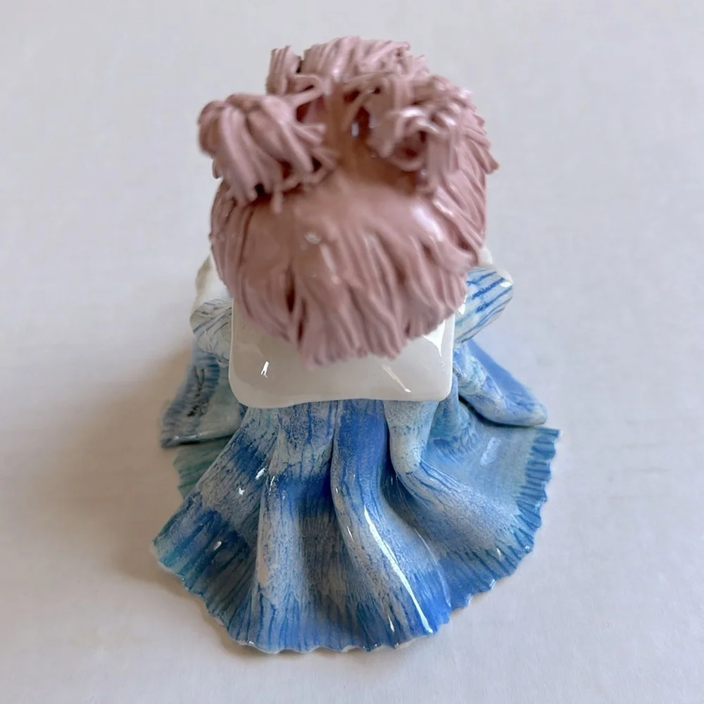 Vintage Lino Zampiva Italian Spaghetti Hair Girl Figurine